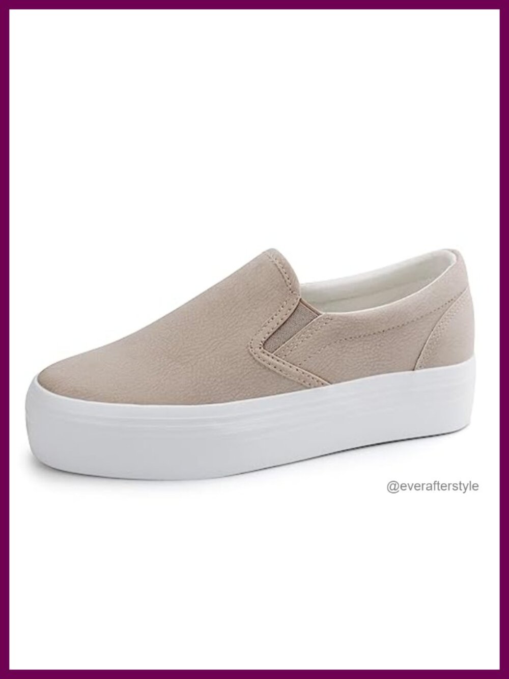 Women's Slip-on Platform Loafers Casual Comfortable Faux Leather Shoes